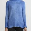 Avant Toi Knitwear | Hand-Painted Turtleneck Sweater In Ocean Blue