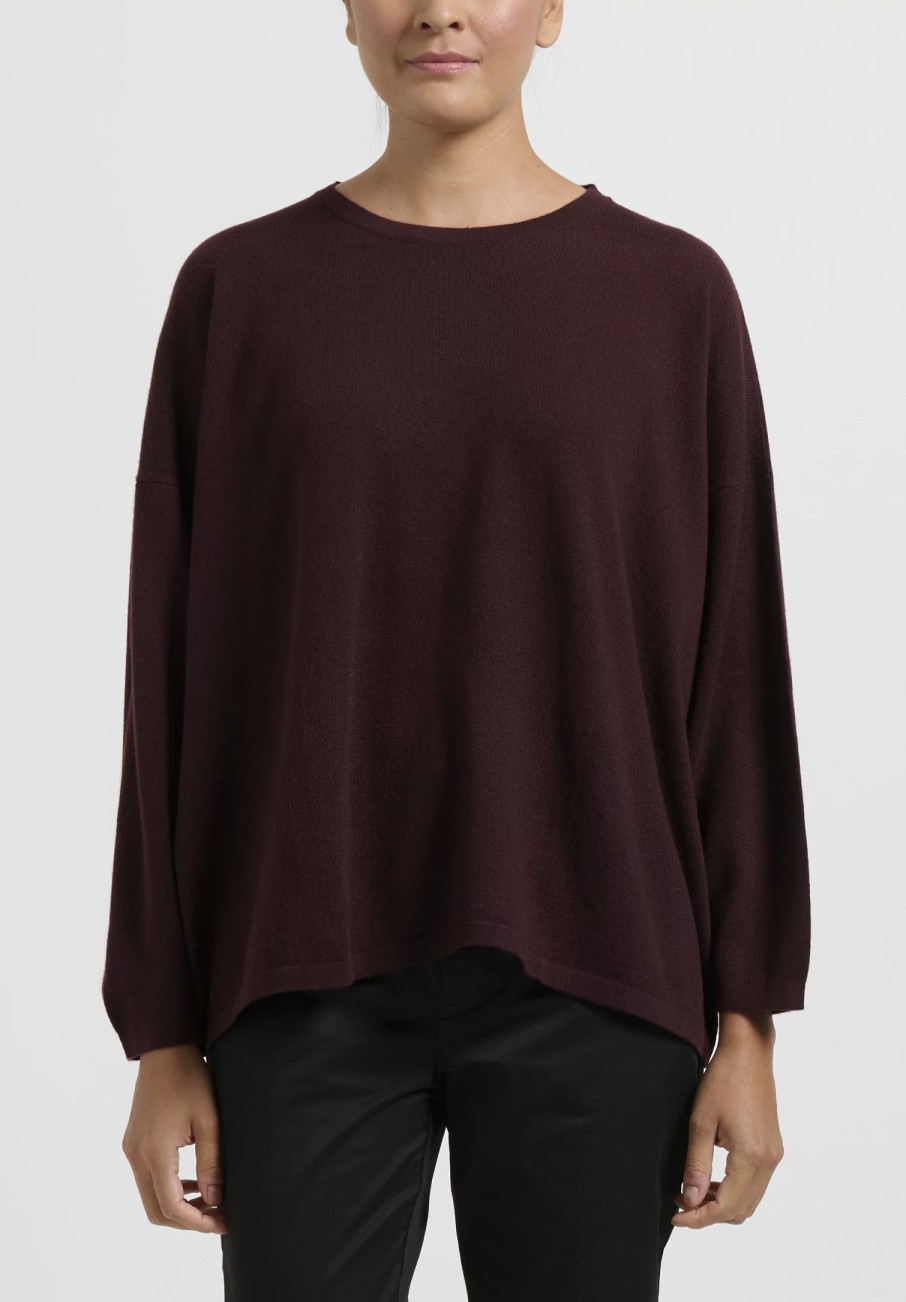 Hania New York Knitwear | Short Sasha Sweater In Bakelite Brown