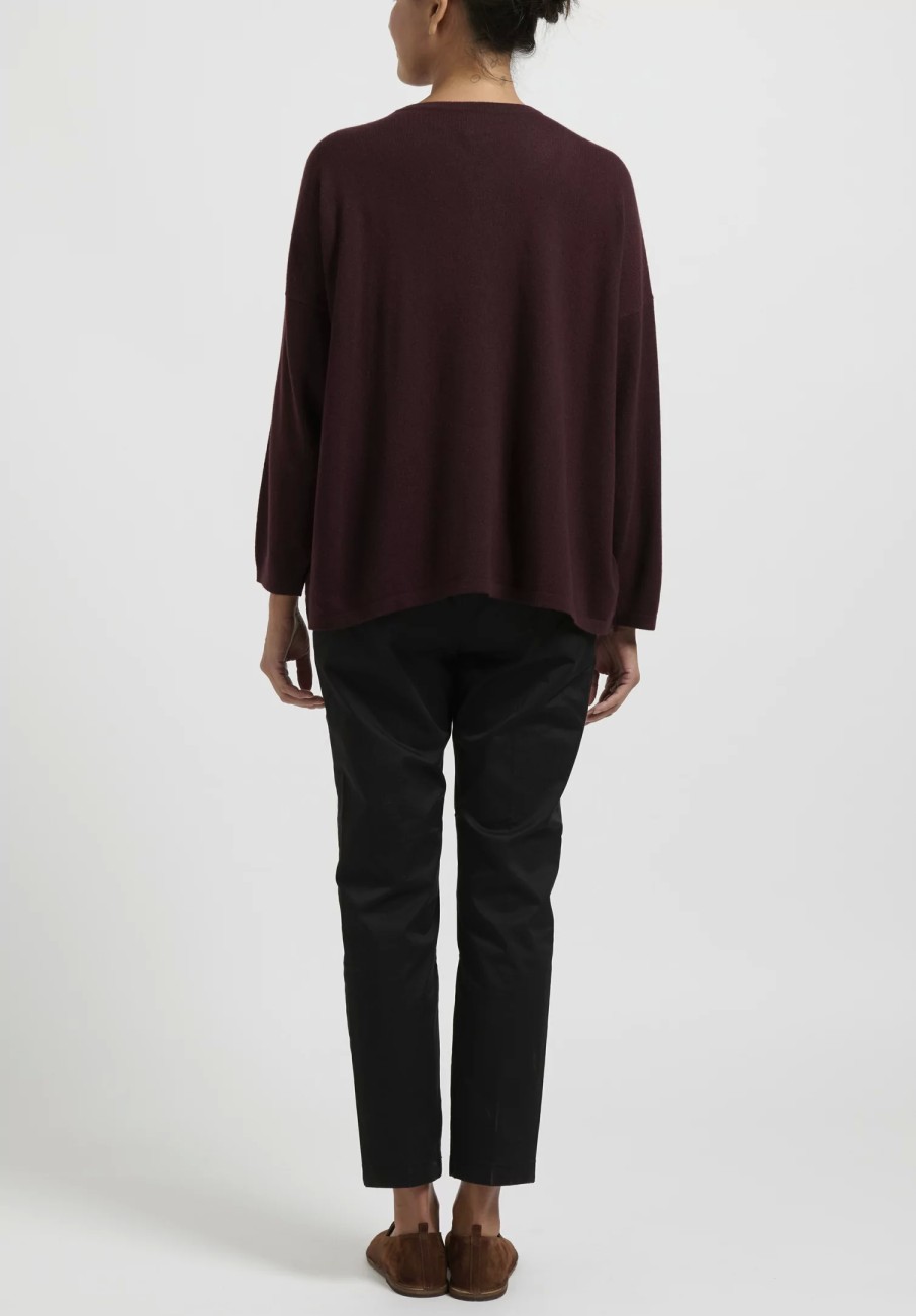 Hania New York Knitwear | Short Sasha Sweater In Bakelite Brown