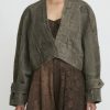 Uma Wang Jackets | Cotton Linen Distressed Kady Jacket In Metamorphosis Grey