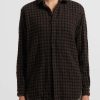 Daniela Gregis Shirts & Blouses | Cashmere Checkered ''Uomo'' Shirt In Marrone Brown/Black