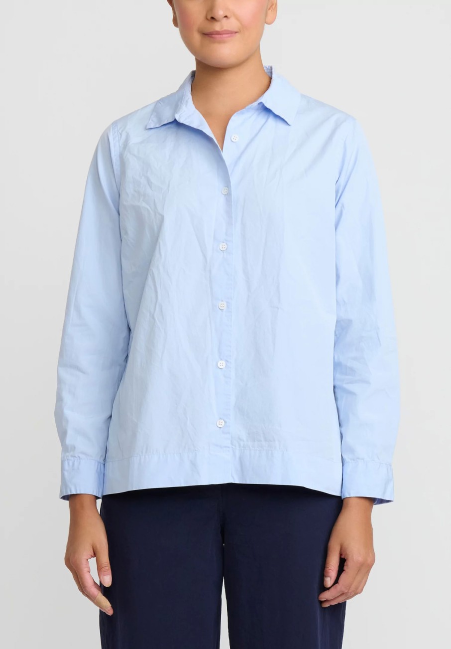 Casey Casey Shirts & Blouses | Cotton Chloe Shirt In Sky Blue