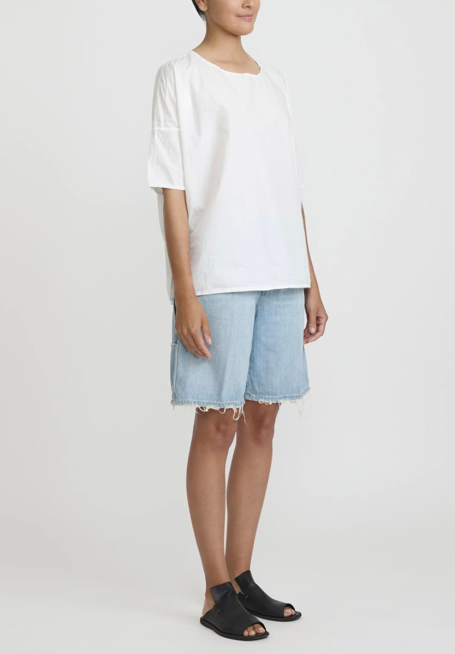 Closed Denim | Cotton Distressed Naina Denim Shorts In Light Blue