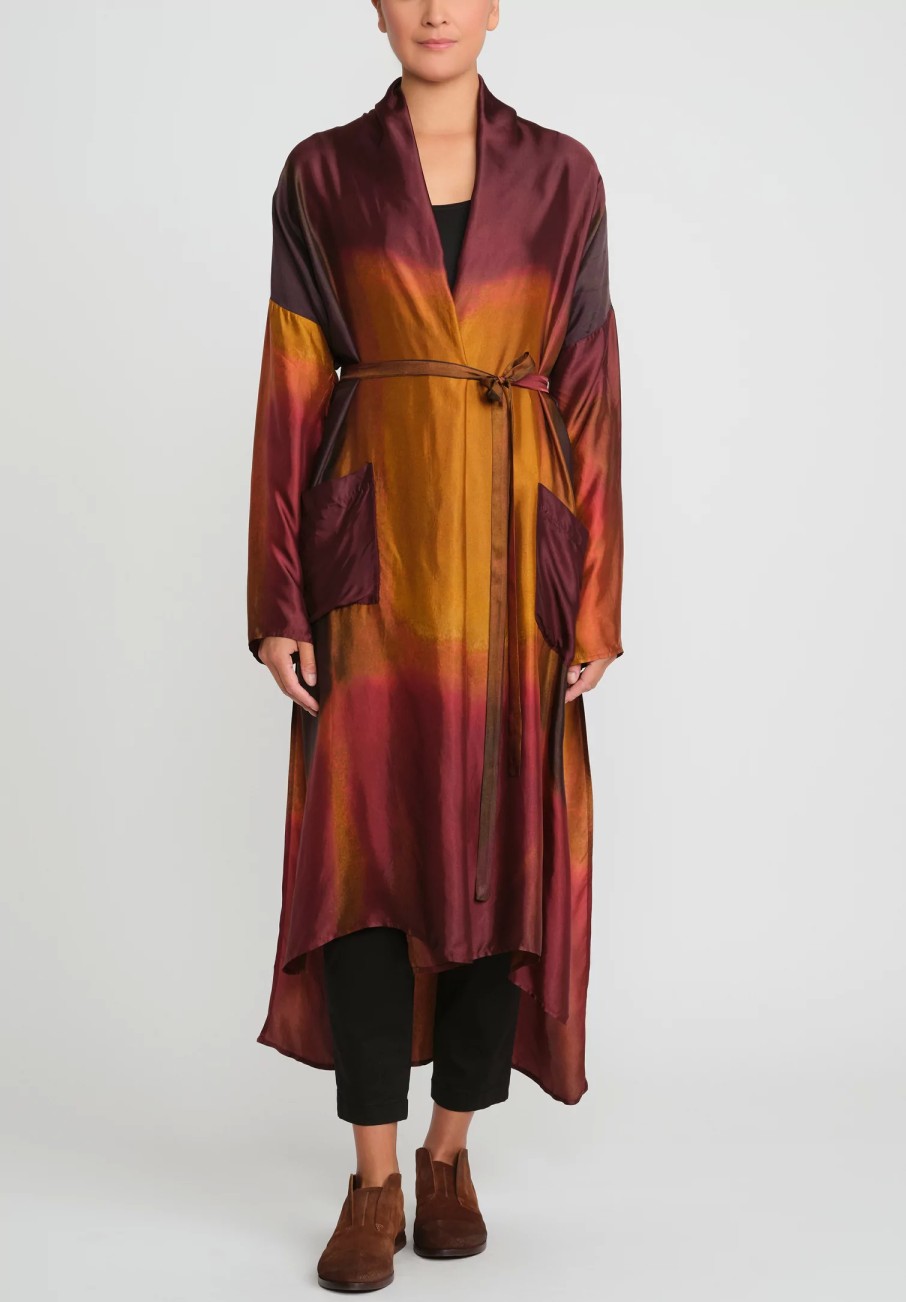 Masnada Coats & Dusters | Oversized Smoulder Duster In Copper & Red