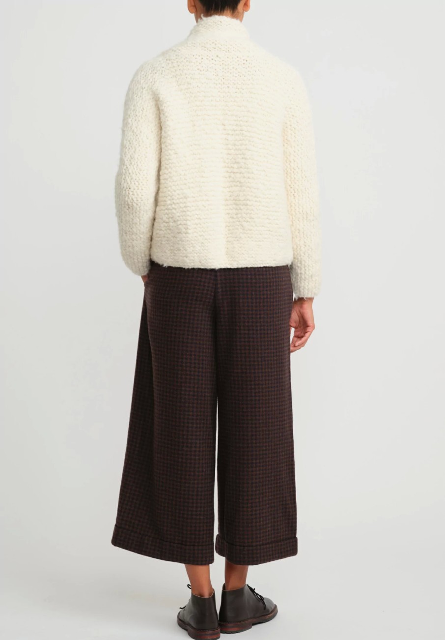 Daniela Gregis Knitwear | Hand Knit Cashmere Collo Legaccio Scialle Jacket In Raw Natural