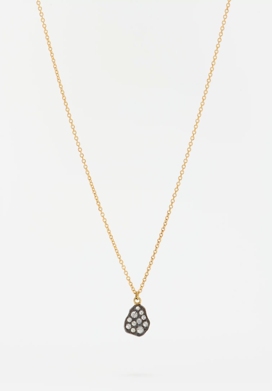 TAP by Todd Pownell Necklaces | 18K, Oxidized Silver, Inverted Diamond Pendant Necklace