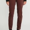 Rundholz Black Label Pants | Cotton Corduroy Skinny Stretch Pants In Red Wood