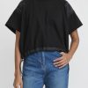 Sacai Tops | Cotton Jersey T-Shirt In Black