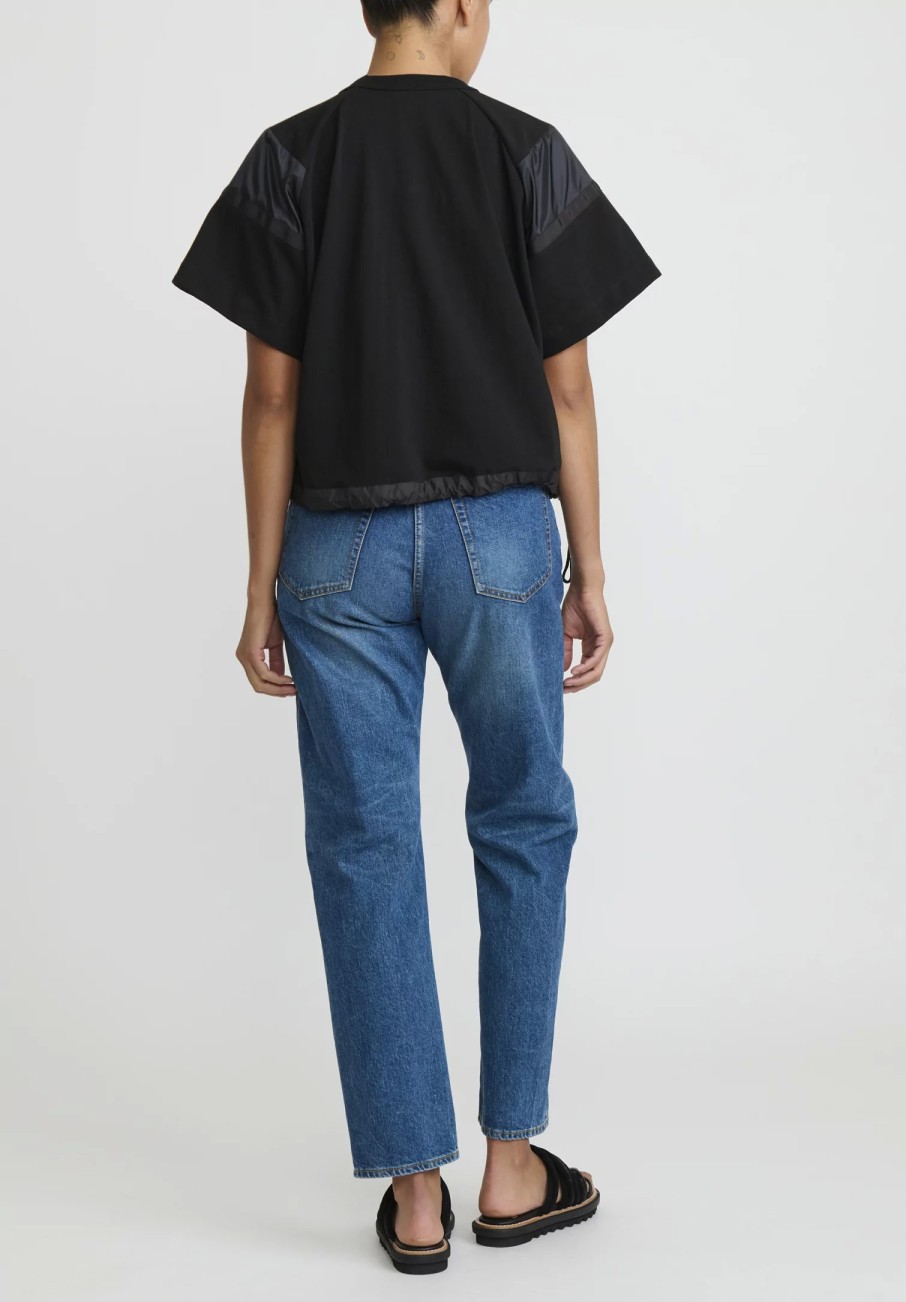 Sacai Tops | Cotton Jersey T-Shirt In Black