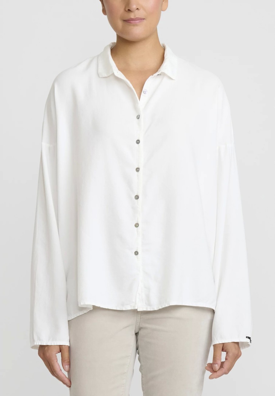 Album di Famiglia Shirts & Blouses | Short Collar Shirt In Milk White