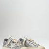 Golden Goose Sneakers | Glitter & Suede V Star 2 Sneaker In Silver Ice