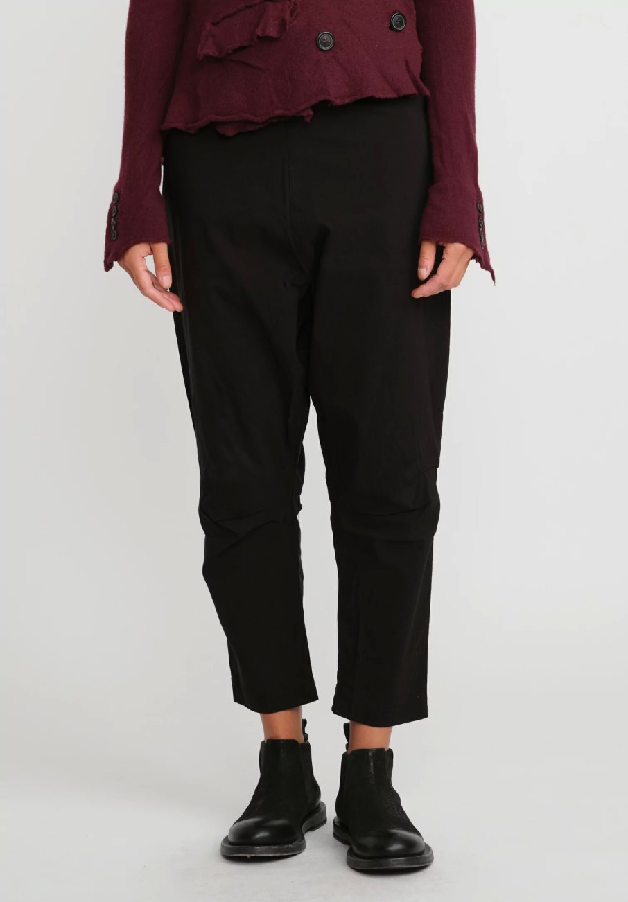 Rundholz Black Label Pants | Drop Crotch Skinny Stretch Pants In Black