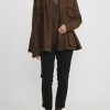 Rundholz Dip Jackets | Wool Oversized A-Line Jacket In Khaki Brown